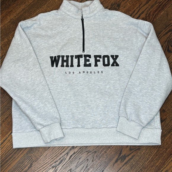 WHITEFOX Los Angeles Gray Half-Zip Sweatshirt - Picture 4 of 16